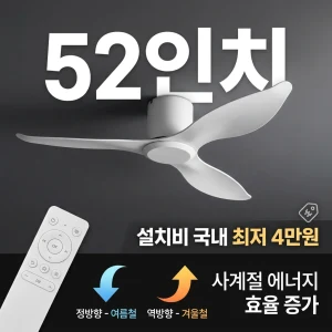 TOP10 거실 실링팬 추천 추천 모델 52인치 프리미엄 실링팬 모던한 천장 선풍기 리모컨 포함 저소음 평생 AS