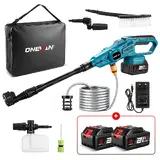 TOP7 무선 고압세척기 추천 추천 모델 [국내배송] ONEVAN 3500W 초강력 무선 고압 세척기 휴대용 고압세차기 워터건 가정용 풀세트 고압분사기 농약분무기, 1세트
