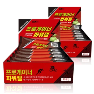 TOP20 에너지젤 추천 추천 모델 프로게이너 파워젤 사과맛 스포츠 에너지젤, 40g, 40개