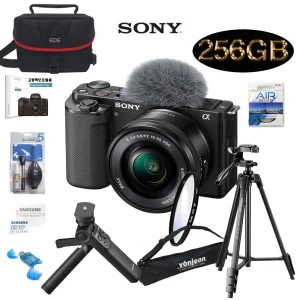 TOP7 렌즈 교환식 카메라 추천 추천 모델 SONY ZV-E10K 16-50 ii KIT+256G+GP-VPT2BT슈팅그립+미러리스가방+삼각대+KENKO AIR UV 필터+크리닝킷+LCD필름+리더기 고용량 브이로그 풀패키지, 블랙