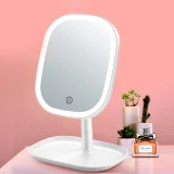 TOP7 화장대 놓을 곳 없는 작은 책상 LED 메이크업 거울 추천 추천 모델 모가비 충전식 LED 스마트 조명 거울, 화이트