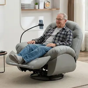 TOP7 리클라이너 소파 추천 추천 모델 1인용 리클라이너 소파 무중력 모션 거실 소파 가죽 안락의자 방문설치, 다크그레이