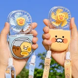 TOP7 넥밴드 선풍기 추천 추천 모델 카카오프렌즈 춘식이 접이식 선풍기 목걸이형 탁상형 하늘색 미니 여름, 단일상품, 옐로우