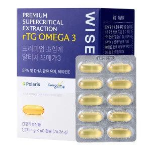 TOP10 오메가3 추천 추천 모델 와이즐리 80% 순도 프리미엄 초임계 알티지 오메가3 1000mg
