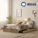 TOP10 1인용 침대 추천 추천 모델 국내생산 E0 LED 3서랍 플랫침대 + 본넬 매트리스 세트
