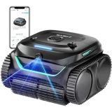 TOP7 풀 청소 로봇 추천 추천 모델 2025년 신제품 AI 카메라가 장착된 WYBOT C2 비전 로봇 풀 진공청소기 초미세 여과 청소기 종합 8 모드 월 클라이밍 브러시리스 모터 스마트 내비게이션 블랙