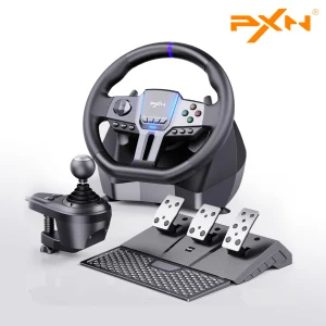 TOP7 레이싱 휠·비행 조이스틱 추천 추천 모델 [PXN 정품] V9 Gen2 게이밍 레이싱 휠 Gaming Racing wheel (PC/PS3/PS4/XBOX 호환)