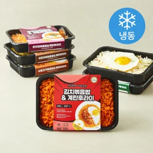 TOP20 도시락 밥 추천 추천 모델 [로켓프레시] 건강한끼 더 다양한 계란후라이 볶음밥 도시락 300g x 6종 세트 (냉동)