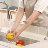 TOP7 싱크대 앞치마가 젖는 사람 주방 물막이 추천 추천 모델 에스위두 물튀김 방지 처마 싱크대 물막이 높이 9cm M, 1개, 크림베이지