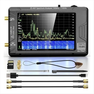 TOP7 스펙트럼 분석기 추천 추천 모델 ZS-407 TinySA Ultra Plus 휴대용 스펙트럼 분석기 4인치 디스플레이 100KHz ~ 7.3GHz 주파수 분석기(32GB 카드 포함)