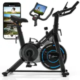 TOP9 가정용 스핀바이크 추천 추천 모델 CHAOKE 스핀바이크 에어로바이크 ZWIFT 연동/초저소음 보증 가정용 다이어트 기구 간편한 조립 120분 연속 사용 원활한 저항 조절 피트니스 바이크 가족 모두 사용 가, 파랑, 520B