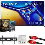 TOP7 벽걸이 OLED TV 추천 추천 모델 소니 K55XR80M2 BRAVIA 8 II 55인치 QD-OLED 4K HDR TV(2025) 번들에 CPS 전용 26개월 보호, 월 마운트, 2X HDMI 케이블, 서지 어